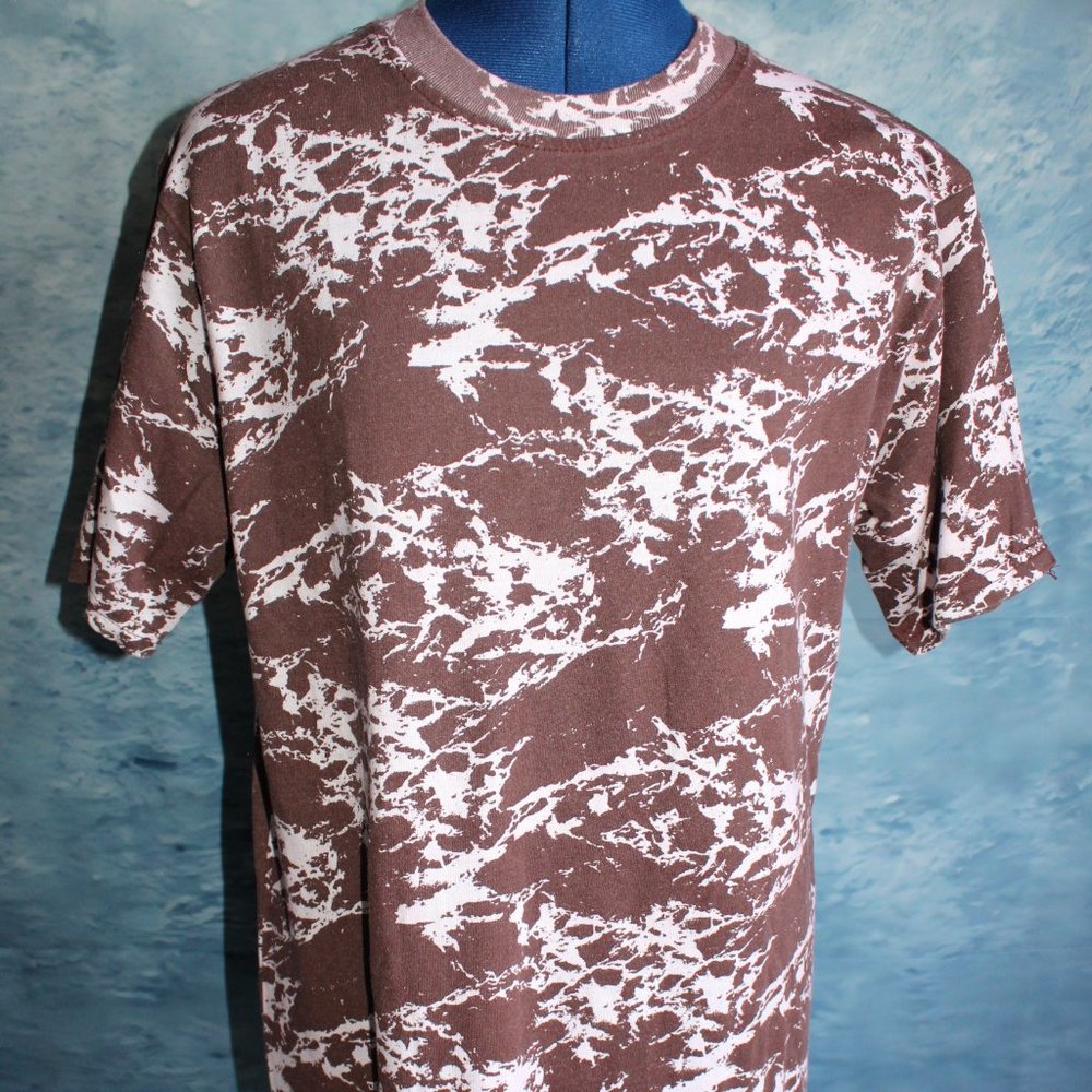 New York 1994 Sovereign State Men's Brown Pink Short Sleeves T-Shirt ~L~ S967373